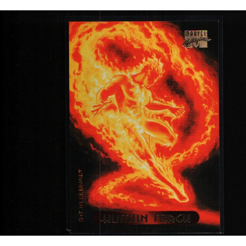 1994 Fleer Marvel Masterpieces Hildebrandt Brothers #52 Human Torch